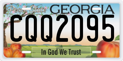 GA license plate CQQ2095
