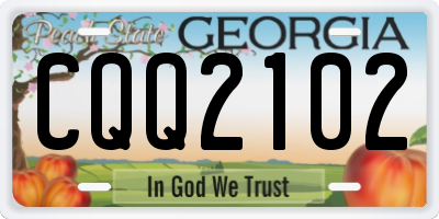 GA license plate CQQ2102