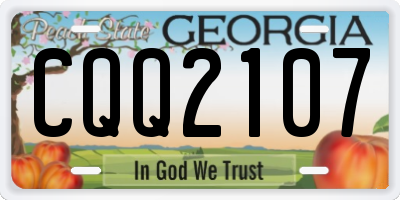 GA license plate CQQ2107