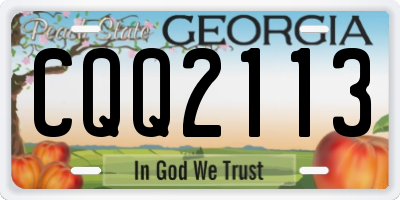 GA license plate CQQ2113