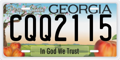 GA license plate CQQ2115