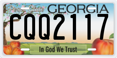 GA license plate CQQ2117