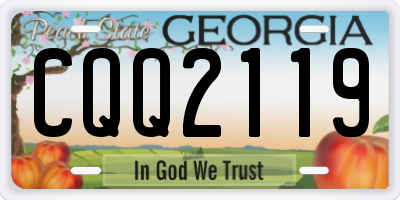 GA license plate CQQ2119