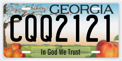 GA license plate CQQ2121
