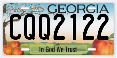 GA license plate CQQ2122