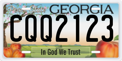 GA license plate CQQ2123