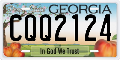 GA license plate CQQ2124