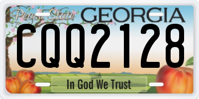 GA license plate CQQ2128