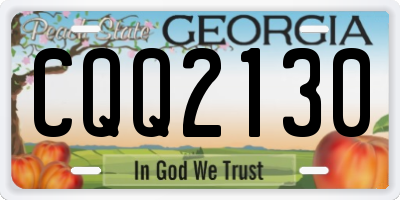 GA license plate CQQ2130