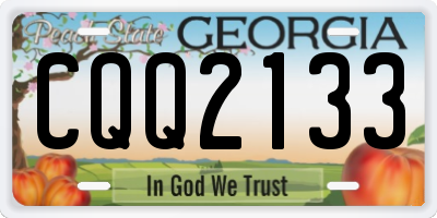 GA license plate CQQ2133