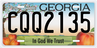 GA license plate CQQ2135