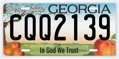 GA license plate CQQ2139