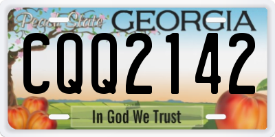 GA license plate CQQ2142