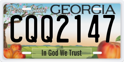 GA license plate CQQ2147