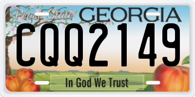 GA license plate CQQ2149