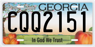 GA license plate CQQ2151