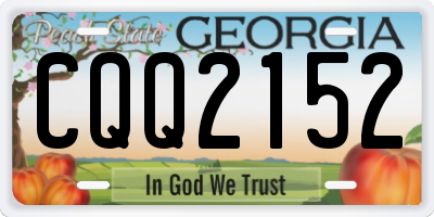 GA license plate CQQ2152
