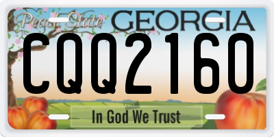 GA license plate CQQ2160