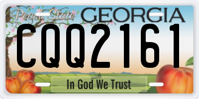 GA license plate CQQ2161