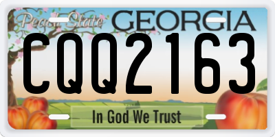 GA license plate CQQ2163