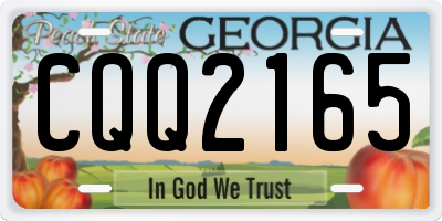 GA license plate CQQ2165