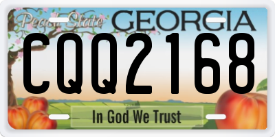 GA license plate CQQ2168