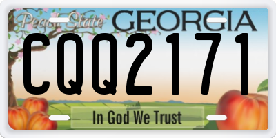 GA license plate CQQ2171