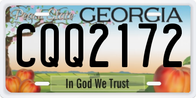 GA license plate CQQ2172