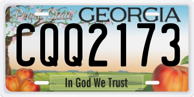 GA license plate CQQ2173