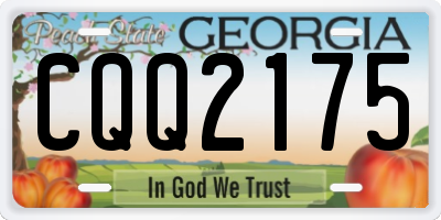 GA license plate CQQ2175