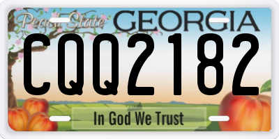 GA license plate CQQ2182
