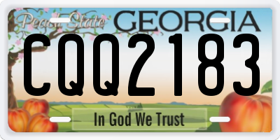 GA license plate CQQ2183
