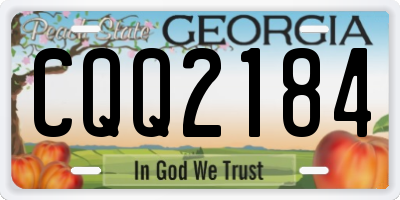 GA license plate CQQ2184