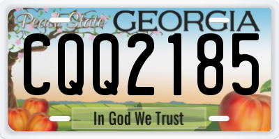 GA license plate CQQ2185