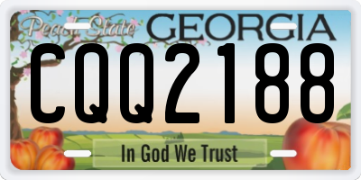 GA license plate CQQ2188
