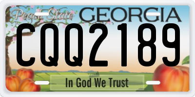 GA license plate CQQ2189