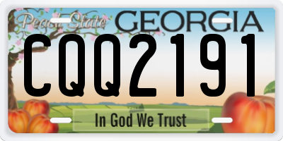 GA license plate CQQ2191