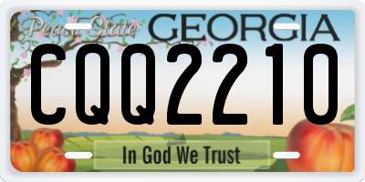 GA license plate CQQ2210