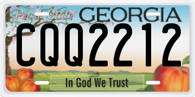 GA license plate CQQ2212