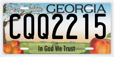 GA license plate CQQ2215