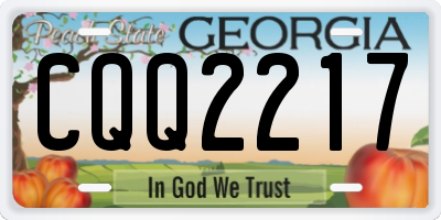 GA license plate CQQ2217