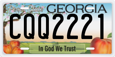 GA license plate CQQ2221