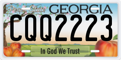 GA license plate CQQ2223