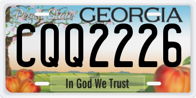 GA license plate CQQ2226