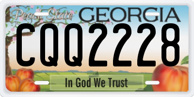 GA license plate CQQ2228
