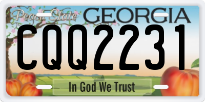 GA license plate CQQ2231