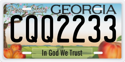 GA license plate CQQ2233