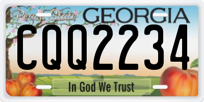 GA license plate CQQ2234