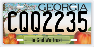 GA license plate CQQ2235