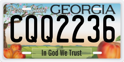 GA license plate CQQ2236